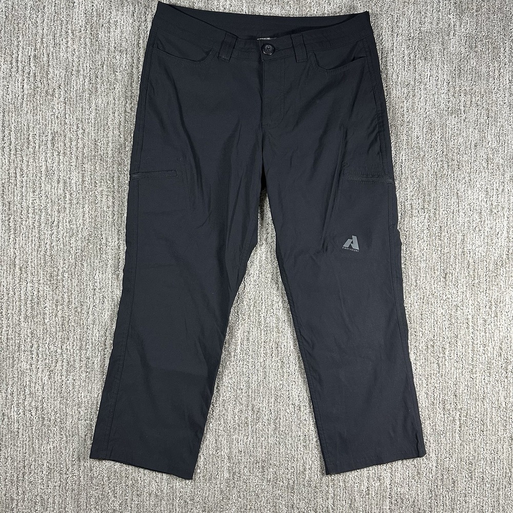 Eddie Bauer First Ascent Guide Capri Pants Womens 4 Black Performance Cargo Crop